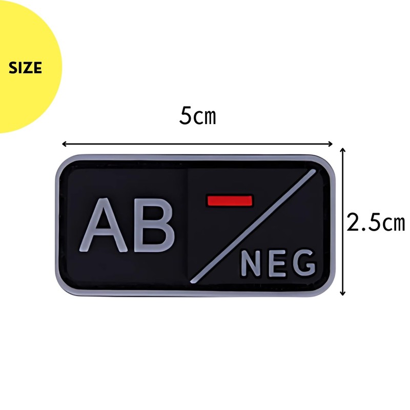 Blood Type PVC Velcro Patch A+