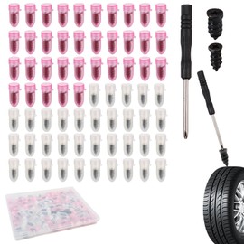 70Pcs Tyre Repair Kit Rubber Nails, Tire Repair Screws with Screwdriver