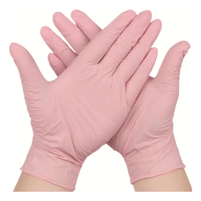 Guantes De Nitrilo Libre De Latex Sin Polvo Azul Negro.