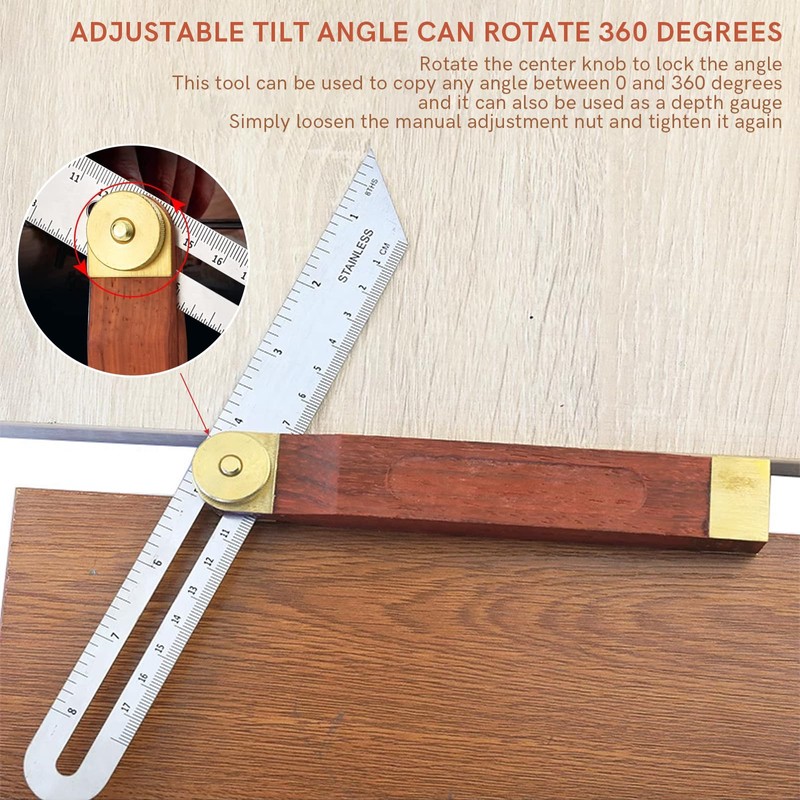 Adjustable Angle Finder Sliding Bevel Gauge Angle Measurement Tool with