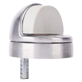 BRINKS Comercial - Tope de puerta de piso de cúpula, acabado cromado satinado, opción no molesta para proteger puertas y paredes
