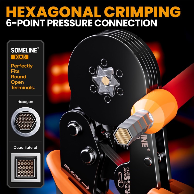 SOMELINE Ferrule Hexagonal Crimping Tool Kit, 36 Sizes Ferrules, AWG