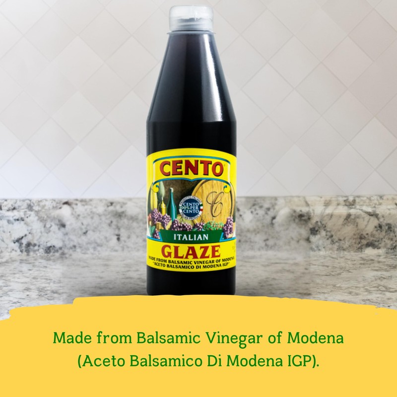 Cento Italian Balsamic Glaze, 13.8 Oz, Balsamic Vinegar of Modena,