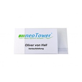 Pack of 50 Name Badges, ID Cards Made of Hard PVC with Magnet 75 x 40 mm