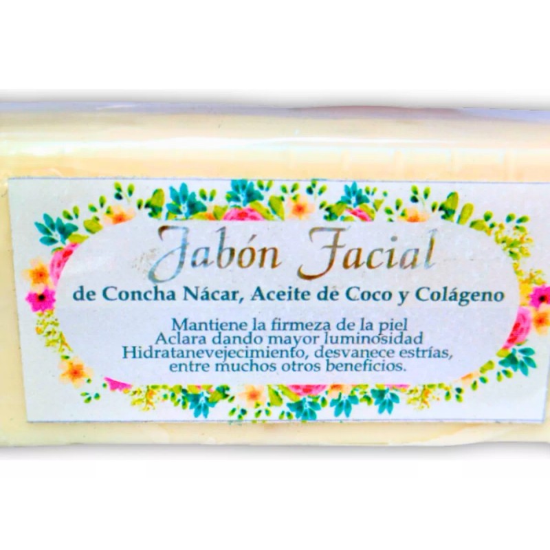 Crema Rosita de Obregon Jabón Natural Concha Nacar Coco Colágeno