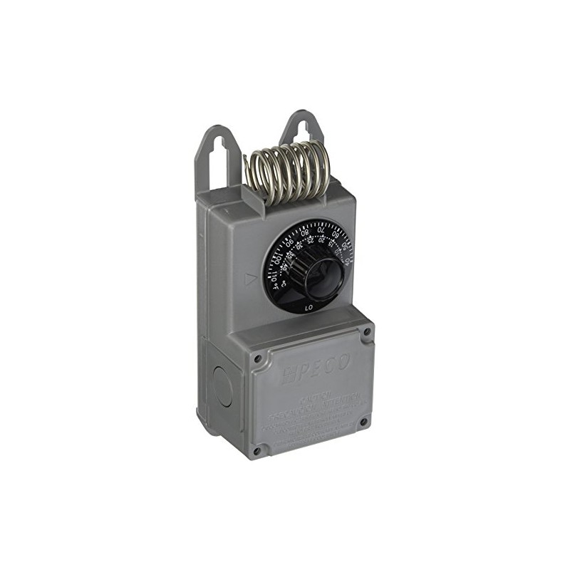 Peco TF115-001 NEMA 4X Line Voltage Thermostat, Gray