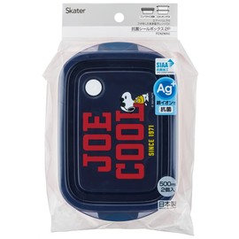 Skater FCN2WAG-A Sealing Container, 16.9 fl oz (500 ml), 2P, Snoopy JOE COOL 50th Anniversary Peanuts, Made in Japan
