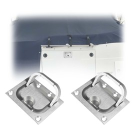 2 Stk Zuggriff mit Ring aus Edelstahl,mit Edelstahl-Blechschrauben, Locker versteckter griff, Zugring möbelgriff kistengriff,Versteckter Griff des Kabinetts, Bündiger Hebegriff Lukengriff,Lukengriff