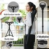 ALEVMOOM Portable Walking Cane with Seat, Foldable Lightweight Aluminum Anti-Slip