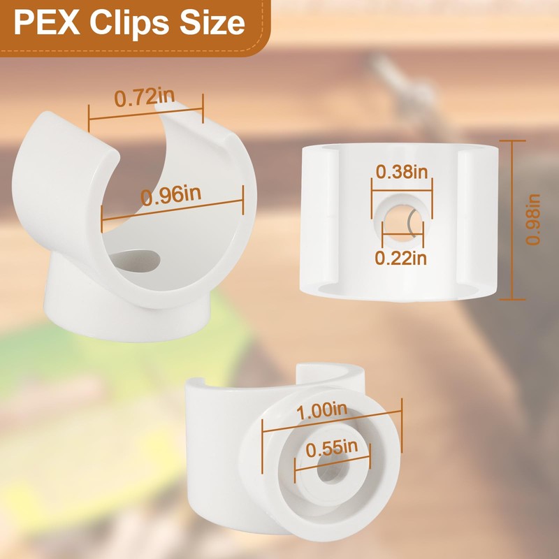 PEX Clips Pipe Clamp, 50Pcs 3/4 Inch Pipe Clamp For