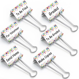 6 Pieces Teacher Essentials Large Binder Clips 2 Inches Teacher Binder Paper Clips Office School Supplies Classroom Management Teacher Supplies(Cute Things to Do)