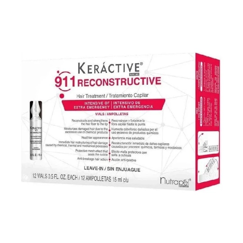Nutrapel Ampolleta Reconstructive Keractive 911 12amp15ml