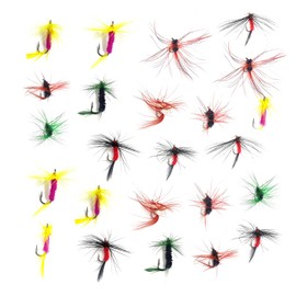 CYNOSURETECH 24 Pieces Of Simulated Fly Bait Hooks, Fishing Supplies, Creative Bait Hooks, Durable Bait Hooks