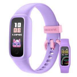 BIGGERFIVE Vigor 2 L Kids Fitness Tracker Watch for Boys Girls Activity Tracker - Lilac