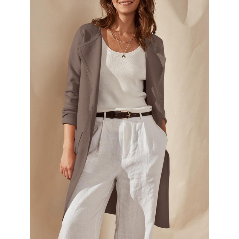 wkwmrpet Oversized Long Sweater for Women Cardigan Dressy Open Front