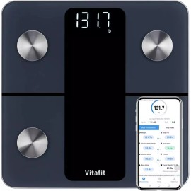 Vitafit 비타핏 스마트 욕실 체중계 2001년부터 전문 공장에서 높은 정확도 보장 앱 BMI 체지방 및 근육을 포함한 VitaFit Smart Bathroom Scale with High Accuracy Guaranteed from a Professional Factory since 2001, App BMI, Body Fat, and Muscle Mass