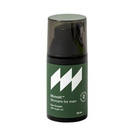 Monolit Augencreme mit Arganöl für Männer 30 ml - Anti-Falten-Arganöl, feuchtigkeitsspendendes Süßmandelöl, Quittensamenextrakt, für alle Hauttypen, eye cream, augenpflege, augenringe entfernen