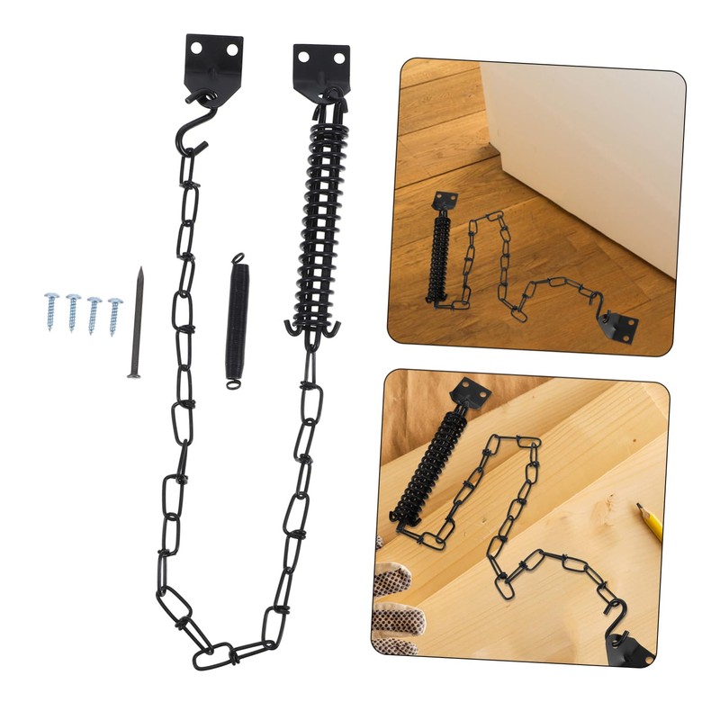 Operitacx Anti-Theft Door Lock Windproof Chain Handle Steel Chain for