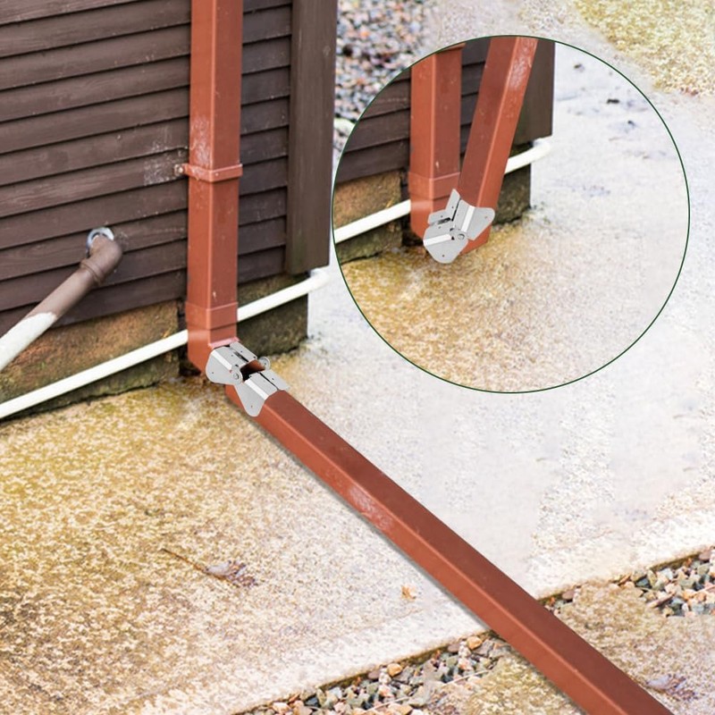 6 Pack Gutter Extension Hinge Stainless Steel Downspout Extension Flip-Up