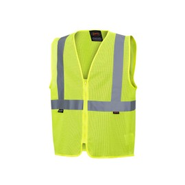 Pioneer Safety Vest for Men – Hi Vis Reflective Mesh Neon, Zipper Closure, Self-Color Binding for Traffic, Security Work – Orange, Yellow/Green