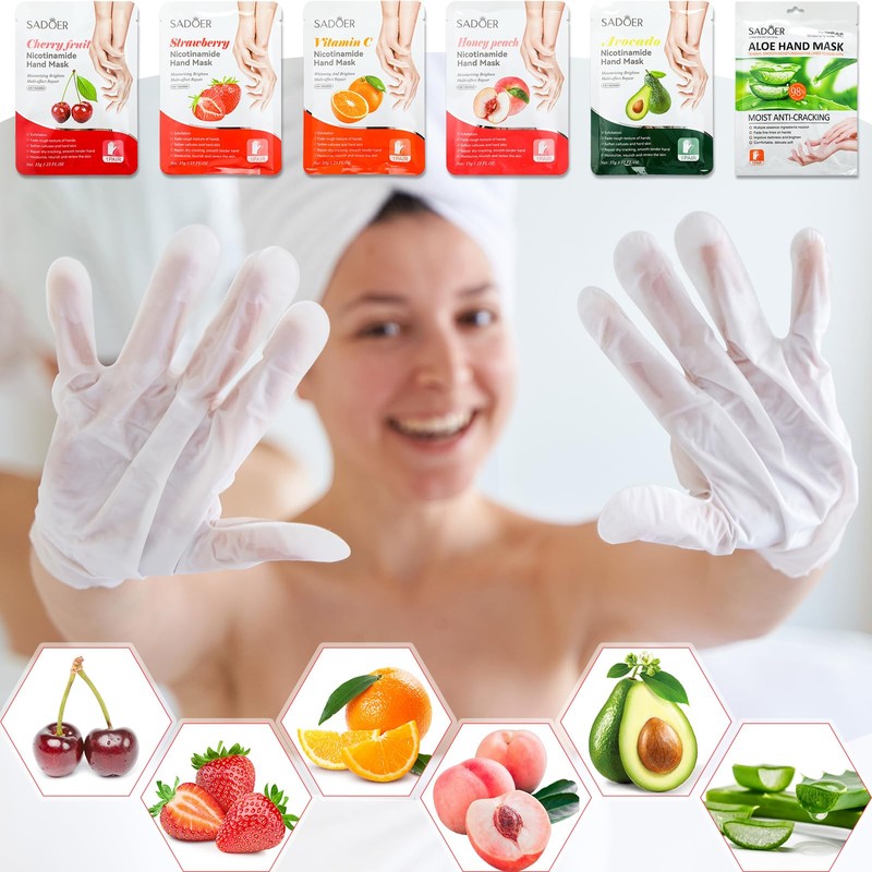 12 Pcs Fruits Beauty Hand Foot Mask Bulk for Women