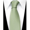 ZENXUS Solid Skinny Ties for Men, 2.5 inch Slim Sage