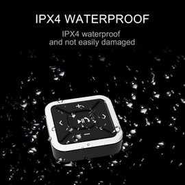 Vbestlife Botón Multimedia Bluetooth, Control Remoto Inalámbrico Bluetooth para Automóvil Teléfono IPX4 Kit de Bicicleta a Prueba de Agua Volante Receptor de Control Remoto para iOS para Android