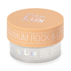Lux Collection Edge Control Gel for 4C Hair – 48 Hour Maximum Hold Edge Control, Edge Lux with Castor Oil, Keratin & Biotin, Non-Flaking Styling Gel (1 Ounce, Coconut)
