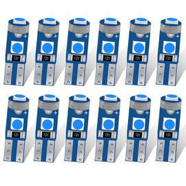 DUSCOKE T5 LED Bulb, 74 73 37 2721 LED Lamp 3030 Chips for Car Dashboard Gauge Cluster Instrument Panel Indicator Light Lamp, Bright 12V LED Bulbs Replacement for Car Interior Illumination (Ice Blue)