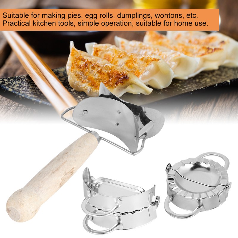 304 Stainless Steel Manual Dumpling Maker Set with Dumpling Wrapper