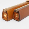 Slip-on Zipper Pencil Case S Rio Italian Leather Leather Navy
