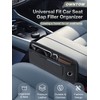 Universal Fit Premium Leather Car Seat Gap Filler Organizer, Center
