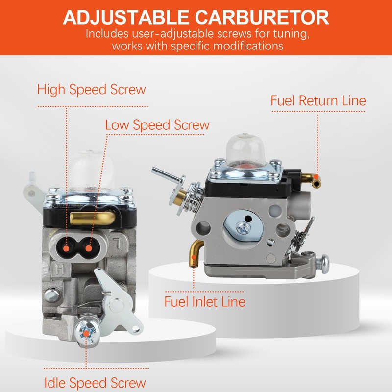 Carburetor Air Filter Kit for Husqvarna 122HD45 122HD60 Redmax CHT220