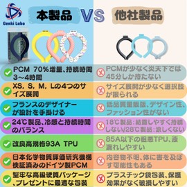 Genki Labo 2023 70% Increased Evolution! 24°C Freezing Cool Ring Neck Cooler, PCM Neck Cooling Goods, Cooling Goods, Adults and Children, L, M, S, XS, Heatstroke Prevention, Heat Prevention Goods, Japanese Companies, Camping, Outdoor Activities (L, Night Sky (Black))