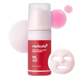 medicube PDRN Pink Collagen Bubble Serum | Bubble-to-Glow Firming Serum with 99% Purity PDRN & Low-Molecular Collagen | Lightweight, Fast-Absorbing Bu
