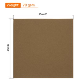 MECCANIXITY 75 Sheets Origami Paper Double Sided 6x6 Inch(15x15cm) Square Sheet for Art Craft Project, Beginners, Gifts Decor, Brown