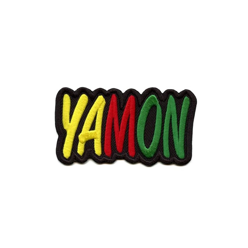 Yamon Script Jamaican Patch Slang Caribbean Embroidered Iron On