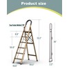 COROCO 6 Step Ladder, Folding Step Stool with Anti-Slip Wide