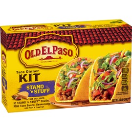 Old El Paso Stand 'n Stuff Taco Dinner Kit, Gluten Free, 10 shells, 8.8 oz (Pack of 6)