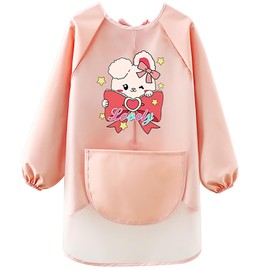 LXOrdora Kids Art Apron Waterproof Smock Long Sleeved Rabbit L