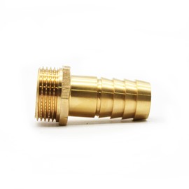 DOJA Barcelona Hose Coupling 3/4 Inch x 20 Inch Brass Hose Nipple Brass Hose Tull Parallel Male Thread Connector Hose Nozzle for Air, Water, Fuel, Oil and Gas Hose Lines