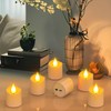 Yme Rechargeable Tea Lights Candles with Charger Storage Base, 6