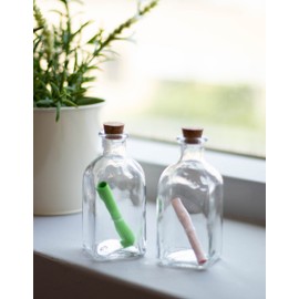 Juvale 6 oz Clear Glass Bottles with Corks, Vintage Potion Vases for Flowers, Crafts, Decor (12 Pack)