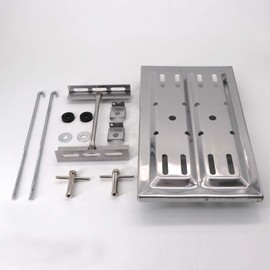 KIPA Universal Stainless Steel Universal Battery Tray Holder Hold Down Kit Street Durable 7 1/2" wide & 13 1/4" long