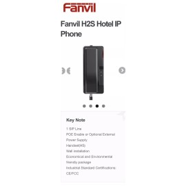Fanvil New - Fanvil H2S 1-Line Entry Level Bathroom Hotel Phone