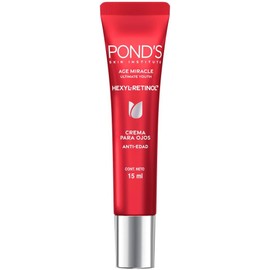 PONDS Crema para Ojos Age Miracle Ultimate Youth con Hexyl-Retinol para una piel más firme, luminosa y joven, ayuda a reducir arrugas, bolsas y ojeras 15 ml