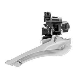 microSHIFT Sword Black Front Derailleur - 9-Speed, Double, 46-52t Max Ring, 34.9mm Band Clamp with 28.6 and 31.8 Adapters
