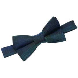 Men's Navy Blue & Green Black Watch Tartan Plaid Bow Tie