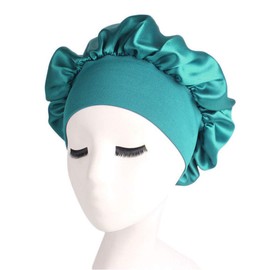 Women Sleeping Cap for Women Girls, Soft Pure Satin Silk Night Sleep Hat Hair Care Scarves Bonnet, for Curly Hair Protection, 2Pcs Green, One Size