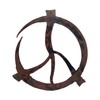 Ecqizer Peace Sign Wall Decor - Hippie-Inspired Copper Wall Art